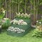 3-Tier Galvanized Steel Open-Bottom Planters with Rubber Edging